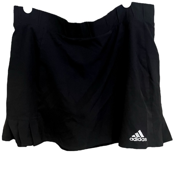 Adidas Black Ruffled Tennis Golf Mini Skirt Skort Medium Large - Picture 1 of 3